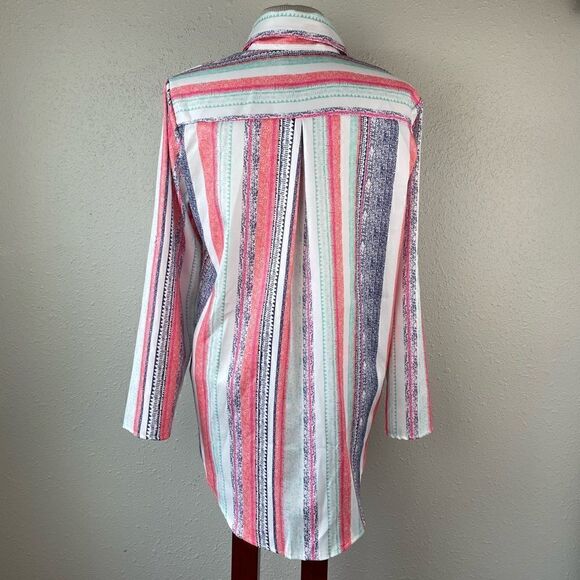 Colorful Button Down Shirt Size L EUC - Picture 5 of 6